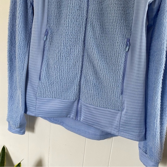 NORRONA Falketind Alpha120 Zip Hood Sherpa Fleece Fuzzy Pastel Blue Norway - Picture 5 of 16
